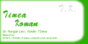 timea koman business card